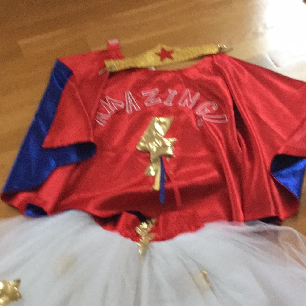 Pottery barn kids superhero costume and treat bag